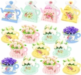 48PCS Vintage Floral Tea Party Favor Bags & Gift Boxes