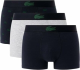 3-Pack Lacoste Men&#8217;s Cotton Stretch Mini Croc Print Trunks