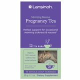 14-Count Lansinoh + HotTea Mama Morning Rescue, Pregnancy Morning Sickness Relief Tea, Lemon & Ginger, Caffeine-Free, Sugar-Free,