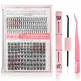 DIY Lash Extension Kit with Bottom Lashes Wispy, Lash Bond and Seal Glue, Lash Tweezers