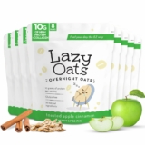 Pack of 8 Lazy Oats Gourmet Overnight Oats Made Easy, All Natural, Gluten Free, High Protein