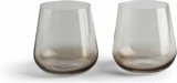 2-Pack Lead-Free Crystal Tinted Water Glasses