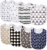 8 Pack Baby Drool Bibs