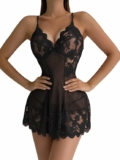 Women’s Lace Floral Sheer Babydoll