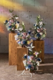 4-Pack Ling’s Moment 17.5″ Tall Standing Artificial Flowers Arrangements  Chair Decorations  (Dusty Rose & Navy)
