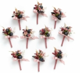 10-Pack Ling’s Moment Boutonniere for Men