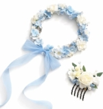 2-Pc Ling’s Moment Bridal Flower Crown & Hairpiece Set