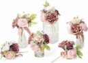 6-Pack Ling’s Moment Dusty Rose Wedding Centerpieces