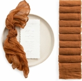 10-Pack Ling’s Moment Luxury Cloth Wedding Napkins – 19×19 Inch Reusable Cheesecloth Linen Napkins