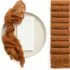 3-Rolls Ling’s Moment Silk Satin Ribbon,6.7Yd (Brown, Pink, Beige)