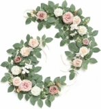 2-Pack Ling’s Moment 2ft Dusty Rose Artificial Flower Garland