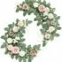 Set of 4 Ling’s Moment Artificial Flowers Apricot and Peach Bridesmaid Bouquet Set