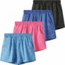 4-Pack Little Girl’s Athletic Shorts, Size 7-8 Years