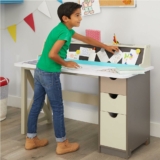 Little Tikes 2-in-1 Chalkboard Wood Desk with Storage, Charging Station and Magnetic Chalkboard