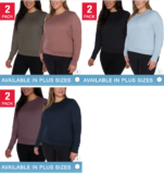 2-Pack Lukka Lux Ladies’ Long Sleeve Active Top