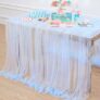 Baby Blue Pearl Table Cloth, 60×120″