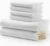 6-Pc Oversized Bath Towels & Washcloths, 563 GSM 100% Ring-Spun Cotton