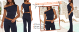 2-Pc Women’s Ruched Top & Pant Set