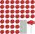 64-Set Silk Artificial Hydrangea Flowers, Red
