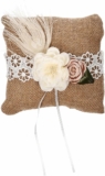 Rustic Flower Ring Holder Pillow