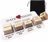 Wooden Date Night Dice Game with Pouch