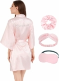 4-Pc Bridesmaid Robe, Headband, Sleep Mask, & Hair Scrunchie Set