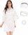 4-Pc Women’s Robe Set w/ Eye Mask, Scrunchie, & Headband, Size L-XL