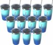 12-Pack 20oz Stainless Steel Tumbler with Lid and Straw