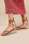 Women’s Maire Cognac Lace-Up Flat Thong Sandals