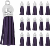 100 Pcs Purple Faux Suede Tassels Bulk Keychain Making Supplies