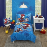 4-Pc Marvel Spidey and his Amazing Friends Spidey Team Red Toddler Bed Sheet Set