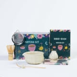 7pcs Japanese Tea Ceremony Kit with Spouted Bowl & Bamboo Whisk, Matcha Starter Kit for Beginners