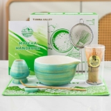 7-Pc Matcha Whisky  with Spout,Bamboo Whisk and Holder,Tradition Tea Set