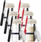 6-Sets Sourdough Jar Kit with Thermometer Scraper, Cloth Cover and Metal Lid 24 oz