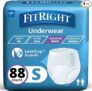 88-Count Medline Protection Plus Super Protective Adult Underwear, Small