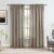 2-Panels Melodieux Taupe Velvety Semi Sheer Curtains 84 Inch