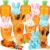 12-Sets of Refillable Plastic Carrots w/ Small Rabbit Plush