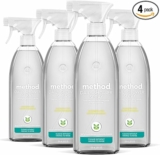 4-Pack Method Daily Shower Cleaner Spray, Plant-Based & Biodegradable Formula, Spray and Walk Away, Eucalyptus Mint Scent, 28 Fl Oz