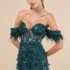 Radiant Event Light Blue Mesh Tiered Pleated Backless Maxi Dress