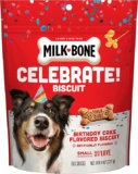 Milk-Bone Celebrate Birthday Cake Artificially Flavored Biscuits, Small Dog Treats, 8 oz. Bag