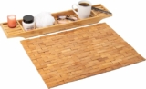 Mind Reader Bathtub Tray and Bath Mat Set