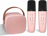 Portable Bluetooth Speaker with 2 Wireless Microphones