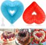 2-Pack Heart Shaped Silicone Cake Fluted Pans, 8″