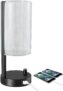 LED Acrylic Table Lamp with USB Ports & AC Power Outlet