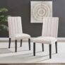 2-Pack Modway Catalyst Channel Tufted Performance Velvet Parsons Dining Side Chairs