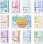 Erin Condren Monthly Sticker Book (12 Mixed Metallic Sheets, 196 Total Stickers with Inspirational Sayings, Monthly Motifs and More)