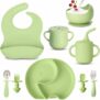 10-Pc Silicone Baby Feeding Set