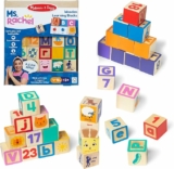 Ms. Rachel Melissa & Doug Letter, Number, and Game Wooden Learning Blocks with Activity Cards
