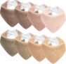 8-Pack Muslin Baby Bibs