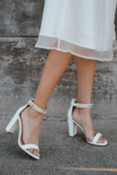 Women’s Mylan White Ankle Strap Heels